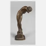 Georges Dupré, Miniatur stehender Mädchenakt, Bronze