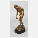Ludwig Eisenberger, weiblicher Akt mit Muschelschale, Bronze