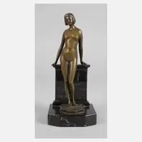 Peder Marius Jensen, stehender weiblicher Akt, Bronze