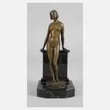 Peder Marius Jensen, stehender weiblicher Akt, Bronze