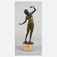 Marta Freystadt, tanzender Frauenakt, Bronze