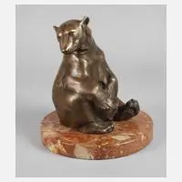Willy Zügel, sitzender Eisbär, Bronze