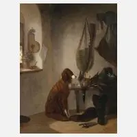 Carl Cäsar Cramer, Jagdstillleben mit Hund, Öl auf Leinwand