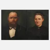G. Eckardt, Portraitpendants, Öl auf Holztafel