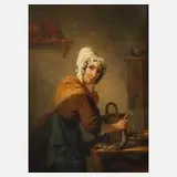 Prof. Jacobus Ludovicus Godinau, Die Fischerin, 1830, Öl auf Holztafel