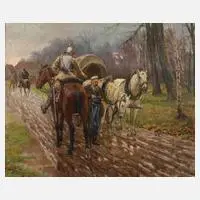 Emil Hünten, Stärkung im Mannöver, Mischtechnik