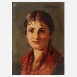 Emma von Müller, Portrait einer jungen Frau, Öl auf Holztafel