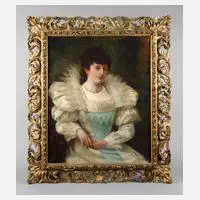 Ludwig Rach, Herrschaftliches Damenportrait, 1898, Öl auf Leinwand