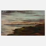 Gertrud Maria Fischer, "Blick auf Keitum Sylt", Öl auf Leinwand
