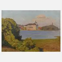 Ernst Hermann Gaehtgens, Schlossansicht,, Öl auf Leinwand