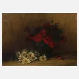 Franz van der Glas, Blumenstillleben, Öl auf Leinwand und Keilrahmen
