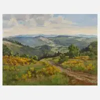 E. Grimm, Sommer im Mittelgebirge, Öl auf Leinwand