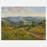 E. Grimm, Sommer im Mittelgebirge, Öl auf Leinwand