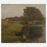 Kurt Haase-Jastrow, "Abendnebel", Öl auf Leinwand