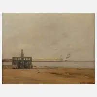 Georg Hambüchen, Am Meer, Öl auf Leinwand