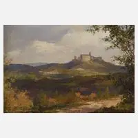 Erich Hartung, Wartburgansicht, Öl auf Karton