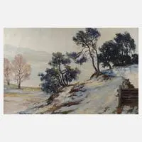 Willy Herrmann, winterliche Havellandschaft, Öl auf Leinwand