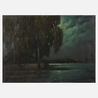 Carl Holtmann, Nocturne, Öl auf Leinwand