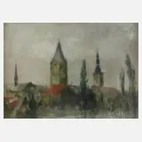 Ewald Jorzig, "Soest", Öl auf leinenkaschiertem Sperrholz