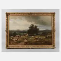 G. König, Bukolische Landschaft, Öl auf Leinwand