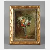 Mina Lavie, Blumenstillleben, Öl auf Leinwand