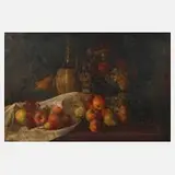 August Prieser, Tafelstillleben, Öl auf Leinwand