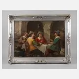 Adolf Raufer, Im Weinkeller, Öl auf Leinwand