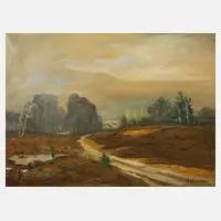 Modest de Schutter, Expressive Herbstlandschaft, Öl auf Leinwand