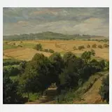 Ernst Toepfer, Sommerlandschaft, Öl auf Leinwand (Leinwand aus zwei Stücken zusammengesetzt)