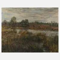 Karl Walther, Heidelandschaft, Öl auf Leinwand