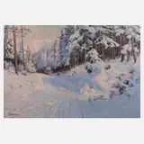 Paul Weimann, Winter im Riesengebirge, Öl auf Leinwand und Keilrahmen