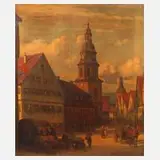 Michael Weiß, "Die Spitalgasse in Kulmbach", Öl auf Leinwand
