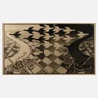 M. C. Escher, "Tag und Nacht", Farboffset