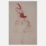 Max Pollak, Die Tänzerin Maria Ley, Radierung in Rot