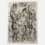 Marc Chagall, "Le Pierrot", Farbradierung