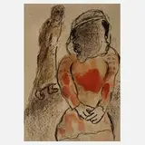 ”Thamar, die Schwiegertochter Judas” by Marc Chagall, Lithografie, sold Aug 2022