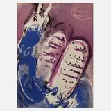 Biblische Szene by Marc Chagall, Farblithographie, sold Aug 2022