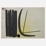 Abstrakte Komposition by Hans Hartung, Farblithographie, sold Aug 2022