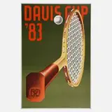 Prof. Konrad Klapheck, "Davis Cup ´83", Farblithographie