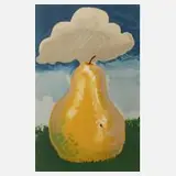 Man Ray, "Pear by Erik Satie", Farblithographie