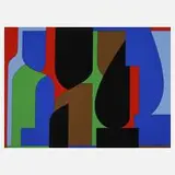 Victor Vasarely, Geometrische Komposition, Farbserigraphie