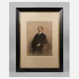 J. Schubert, Herrenportrait, 1868, Kohle und Pastell