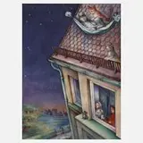 Werner Blaebst, In der Sternennacht, Mischtechnik