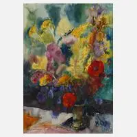Dagmar Glaser-Lauermann, "Sommerblumenstrauß", 1970, Aquarell