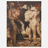 A. Habeder, Allegorie auf den Herbst, Gouache und Deckweiß