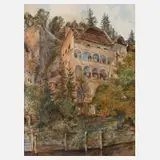 Prof. Anton Hlavacek, Gerlhaus in Salzburg, 1903, Aquarell