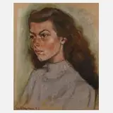 Prof. Hans Jürgen Kallmann, Damenportrait, Pastell