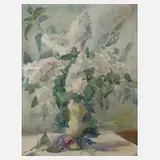 Carlo Noack, Weißer Flieder, Aquarell
