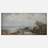 E. Ringer, Am Chiemsee, Gouache