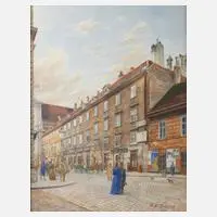 F. H. Schleich, Sterbehaus von Beethoven in Wien, 1903, Aquarell über Graphitzeichnung
